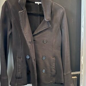 James Perse black Double-Breasted Pea Coat